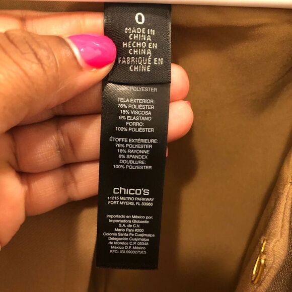 Chico’s Black Label Jacket Blazer Open Sweet Caramel Size 0 (US Size 4) - Picture 6 of 8